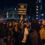 Fotografía de manifestantes en Nueva York, EE.UU.
