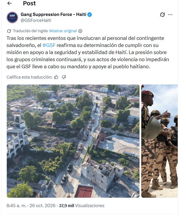 Operaciones de la GSF en Haití